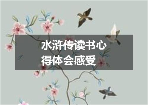 水浒传读书心得体会感受