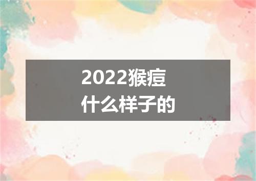 2022猴痘什么样子的