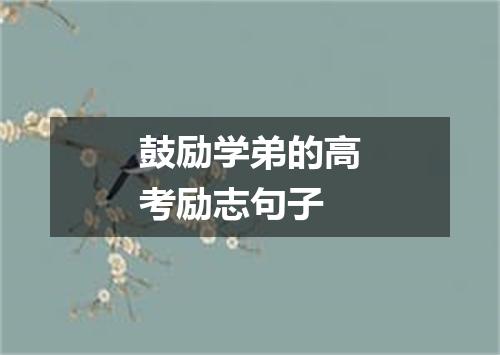 鼓励学弟的高考励志句子