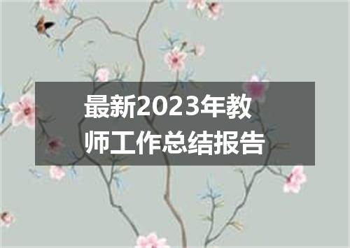 最新2023年教师工作总结报告