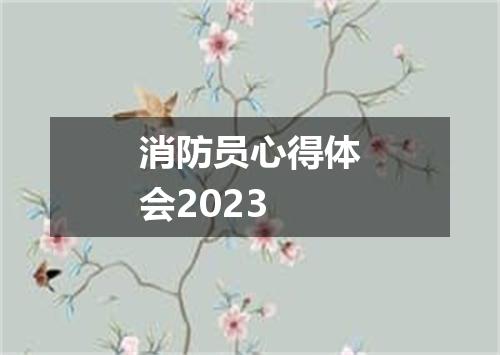 消防员心得体会2023