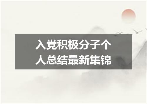 入党积极分子个人总结最新集锦