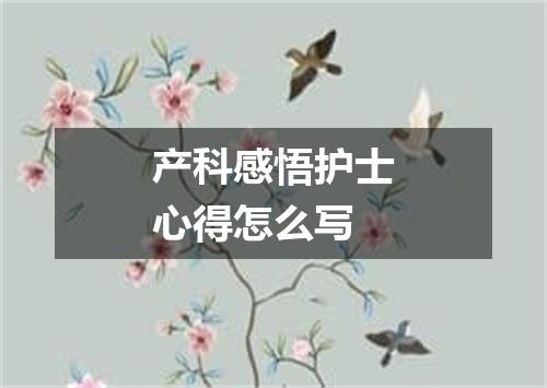 产科感悟护士心得怎么写