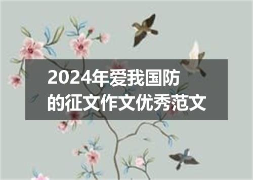 2024年爱我国防的征文作文优秀范文