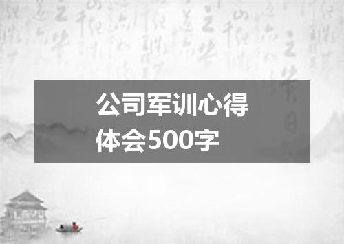 公司军训心得体会500字