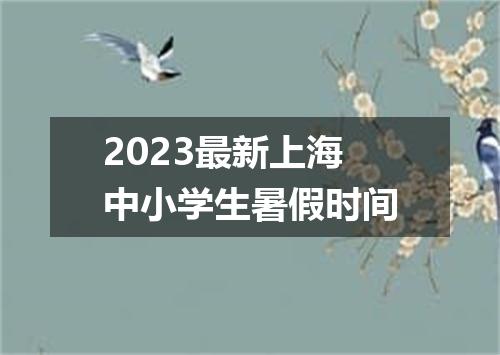 2023最新上海中小学生暑假时间