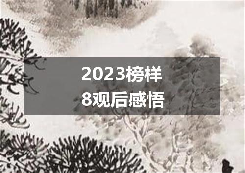 2023榜样8观后感悟