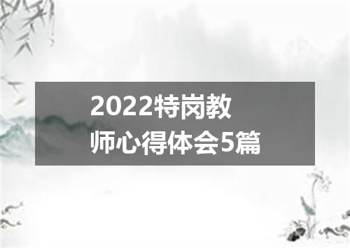 2022特岗教师心得体会5篇