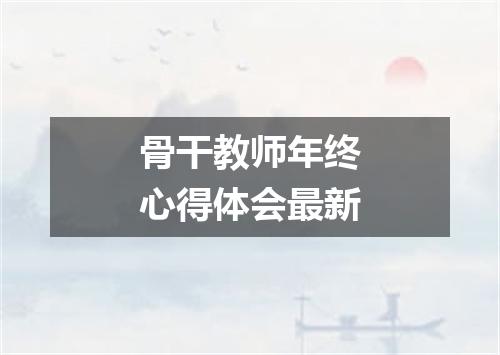 骨干教师年终心得体会最新