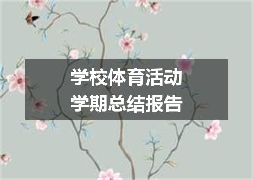 学校体育活动学期总结报告
