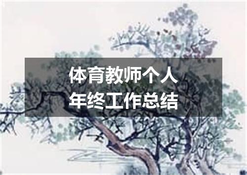 体育教师个人年终工作总结