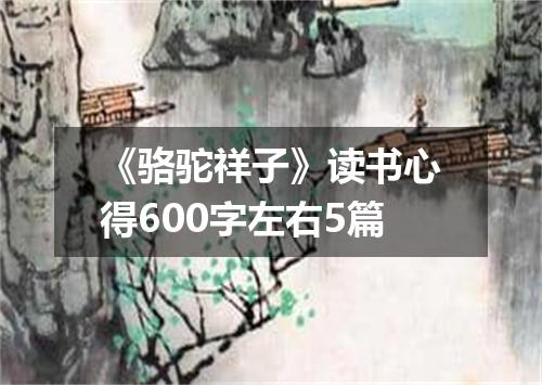 《骆驼祥子》读书心得600字左右5篇