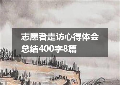 志愿者走访心得体会总结400字8篇