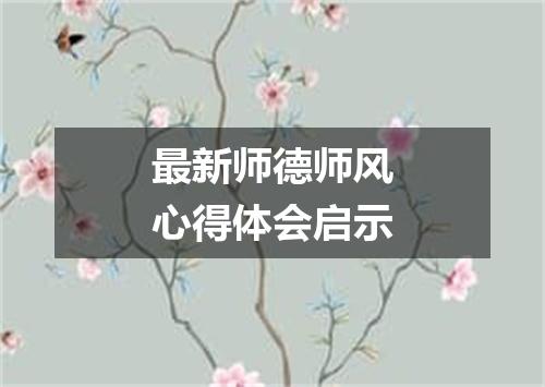 最新师德师风心得体会启示