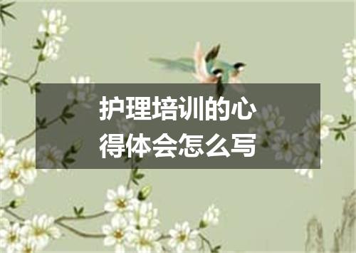 护理培训的心得体会怎么写