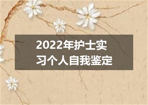 2022年护士实习个人自我鉴定