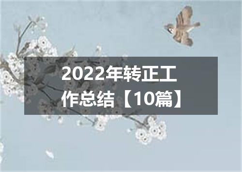 2022年转正工作总结【10篇】