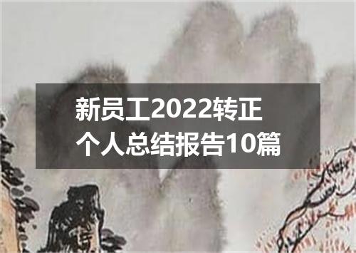 新员工2022转正个人总结报告10篇