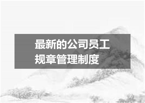最新的公司员工规章管理制度