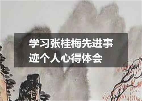 学习张桂梅先进事迹个人心得体会