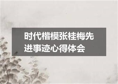 时代楷模张桂梅先进事迹心得体会