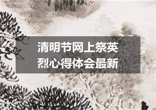 清明节网上祭英烈心得体会最新