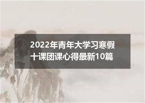 2022年青年大学习寒假十课团课心得最新10篇