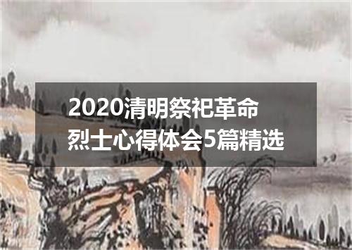 2020清明祭祀革命烈士心得体会5篇精选