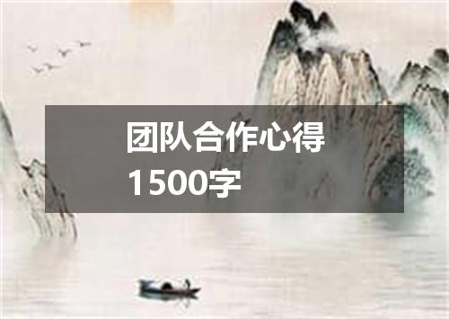 团队合作心得1500字