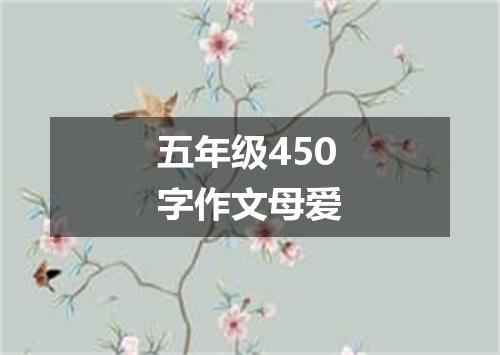 五年级450字作文母爱