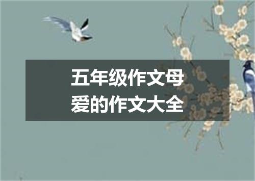 五年级作文母爱的作文大全