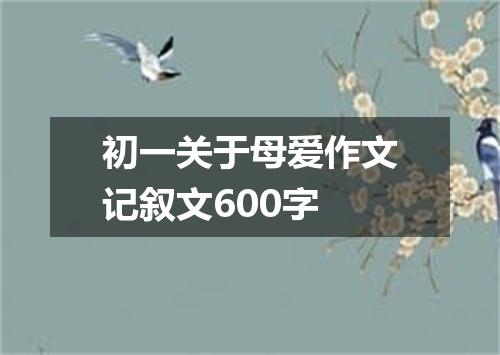 初一关于母爱作文记叙文600字