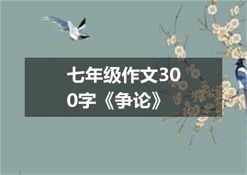 七年级作文300字《争论》