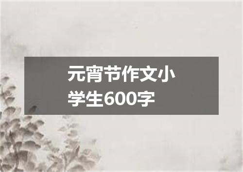元宵节作文小学生600字