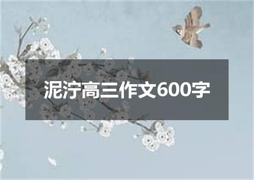 泥泞高三作文600字