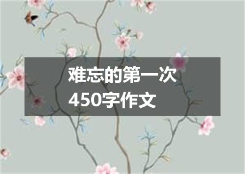 难忘的第一次450字作文