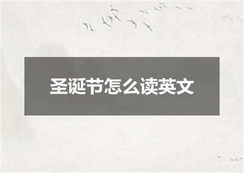 圣诞节怎么读英文