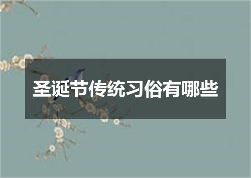 圣诞节传统习俗有哪些