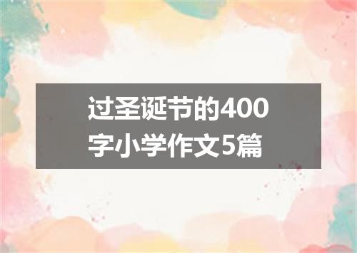 过圣诞节的400字小学作文5篇
