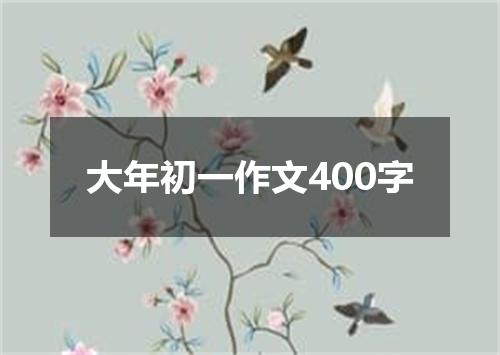 大年初一作文400字
