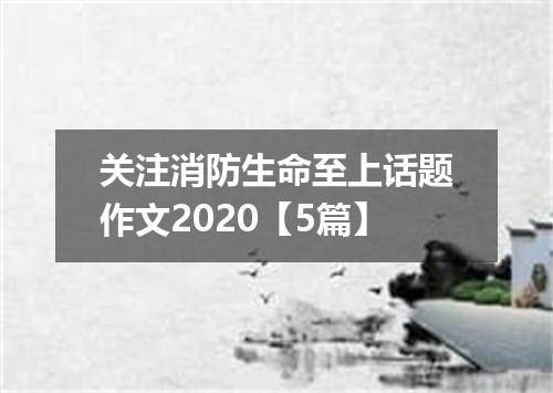 关注消防生命至上话题作文2020【5篇】