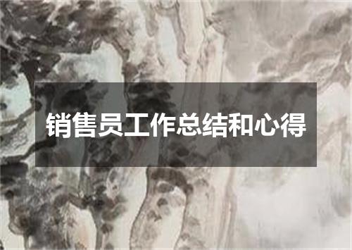 销售员工作总结和心得