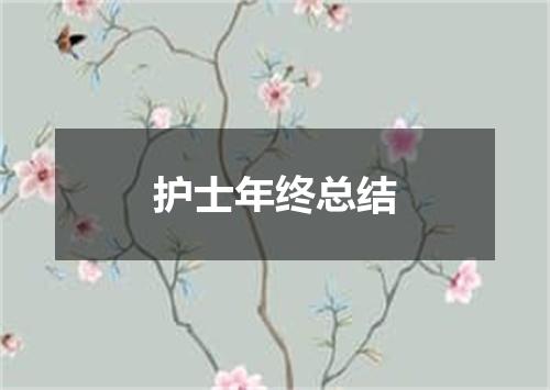 护士年终总结