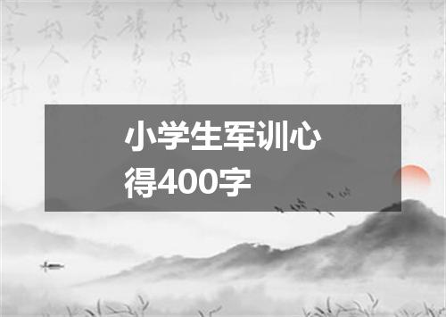 小学生军训心得400字