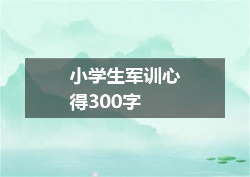 小学生军训心得300字