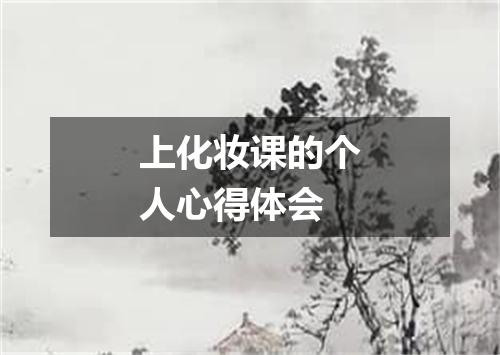 上化妆课的个人心得体会