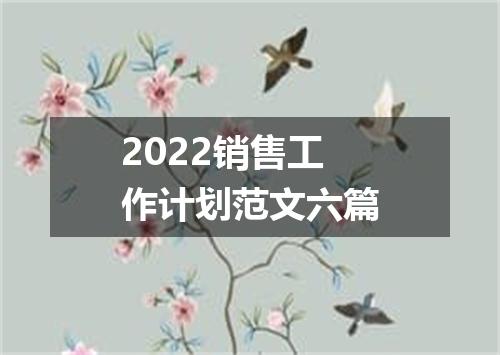 2022销售工作计划范文六篇