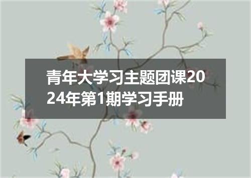青年大学习主题团课2024年第1期学习手册