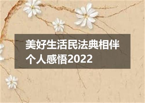 美好生活民法典相伴个人感悟2022
