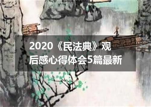 2020《民法典》观后感心得体会5篇最新